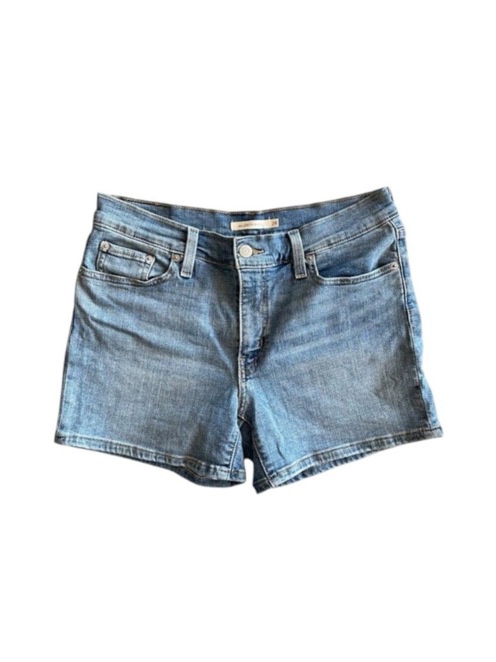 Levi’s NWOT Mid Length Denim Shorts Light Blue Wash - Size 29